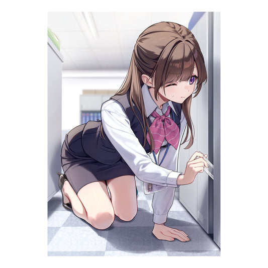 天城しの個展『受付ちゃんの外出』B3マットコーティングポスターC