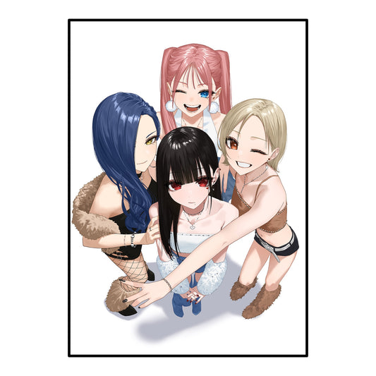 はらけんし個展 『TOUCH』直筆サイン入りB1マットコーティングポスター(フレーム入り)