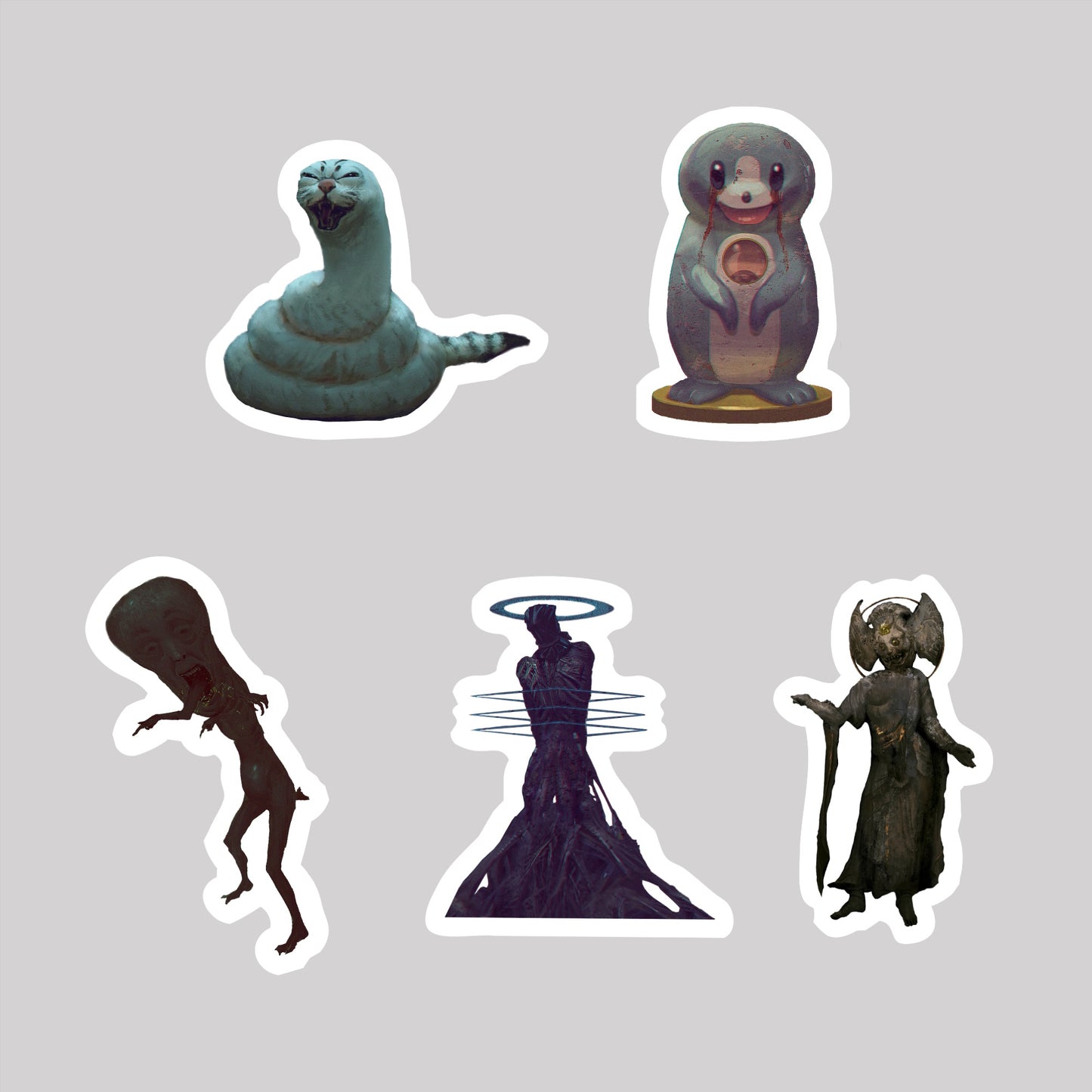 EmST 友野るい個展『戯画☆桃太郎奇譚』ダイカットホログラムステッカーSET　A