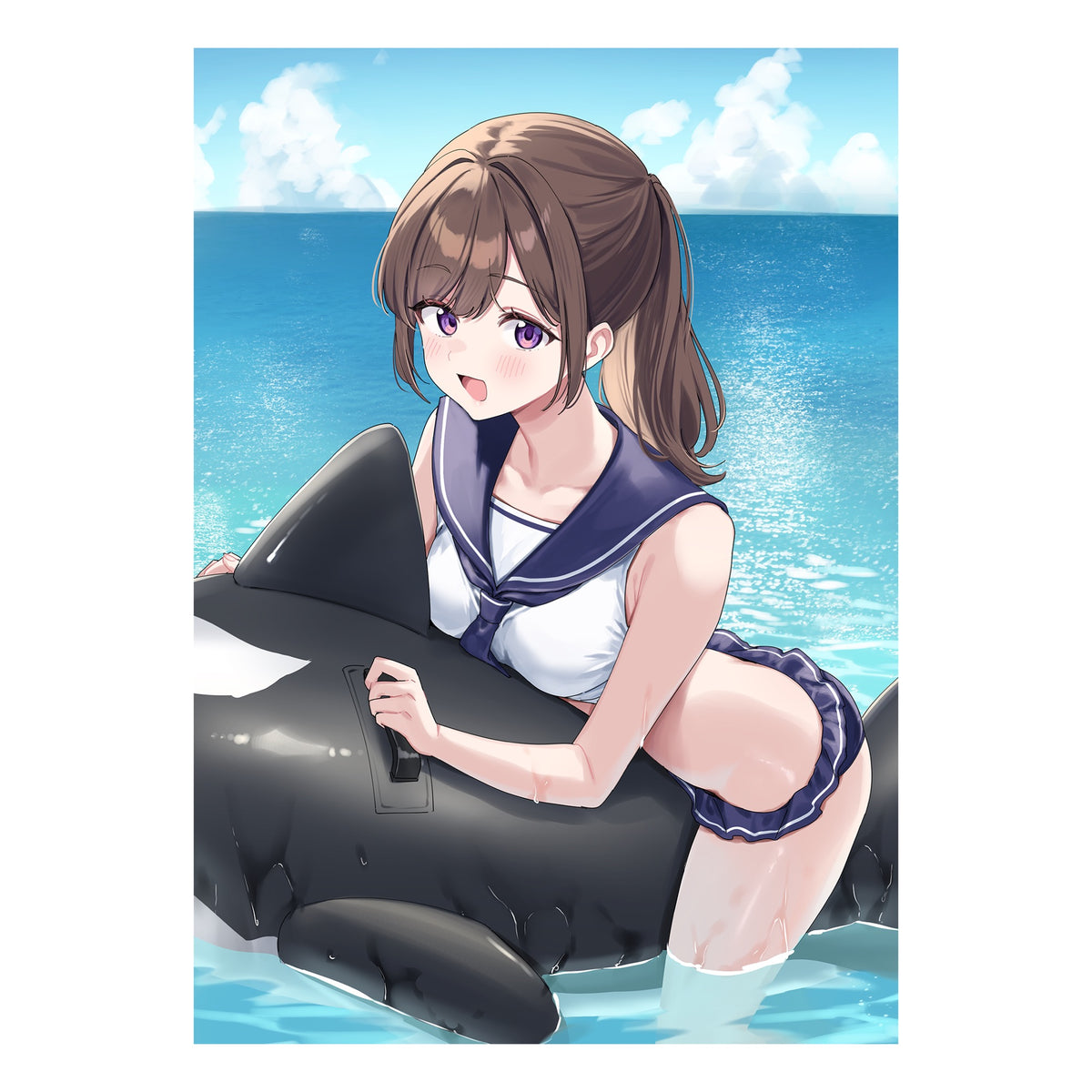 天城しの個展『受付ちゃんの外出』B3マットコーティングポスターD