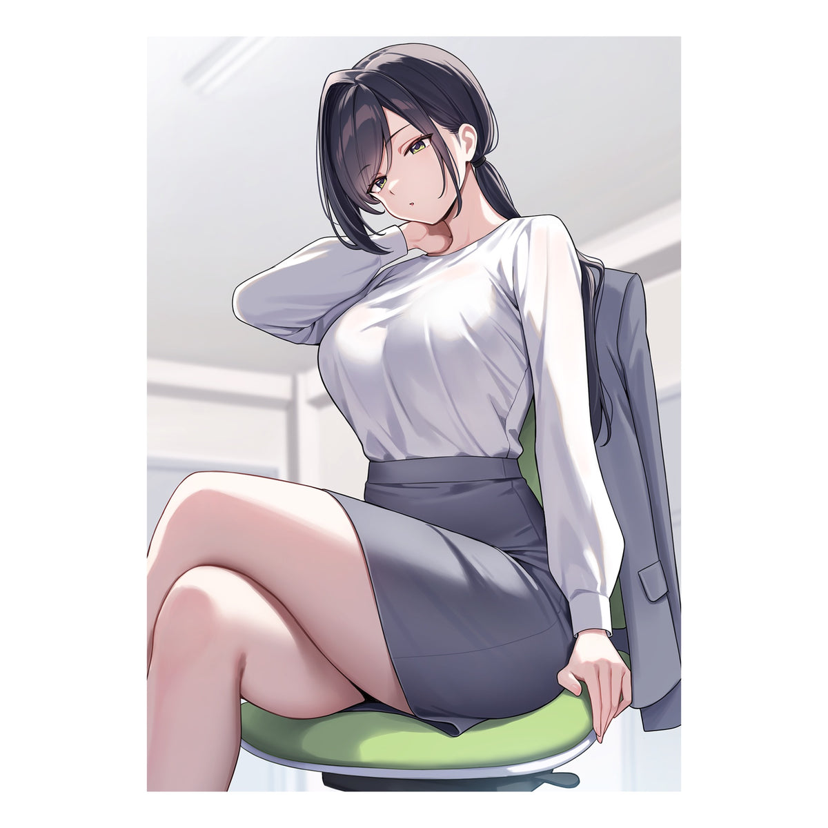 天城しの個展『受付ちゃんの外出』B3マットコーティングポスターF