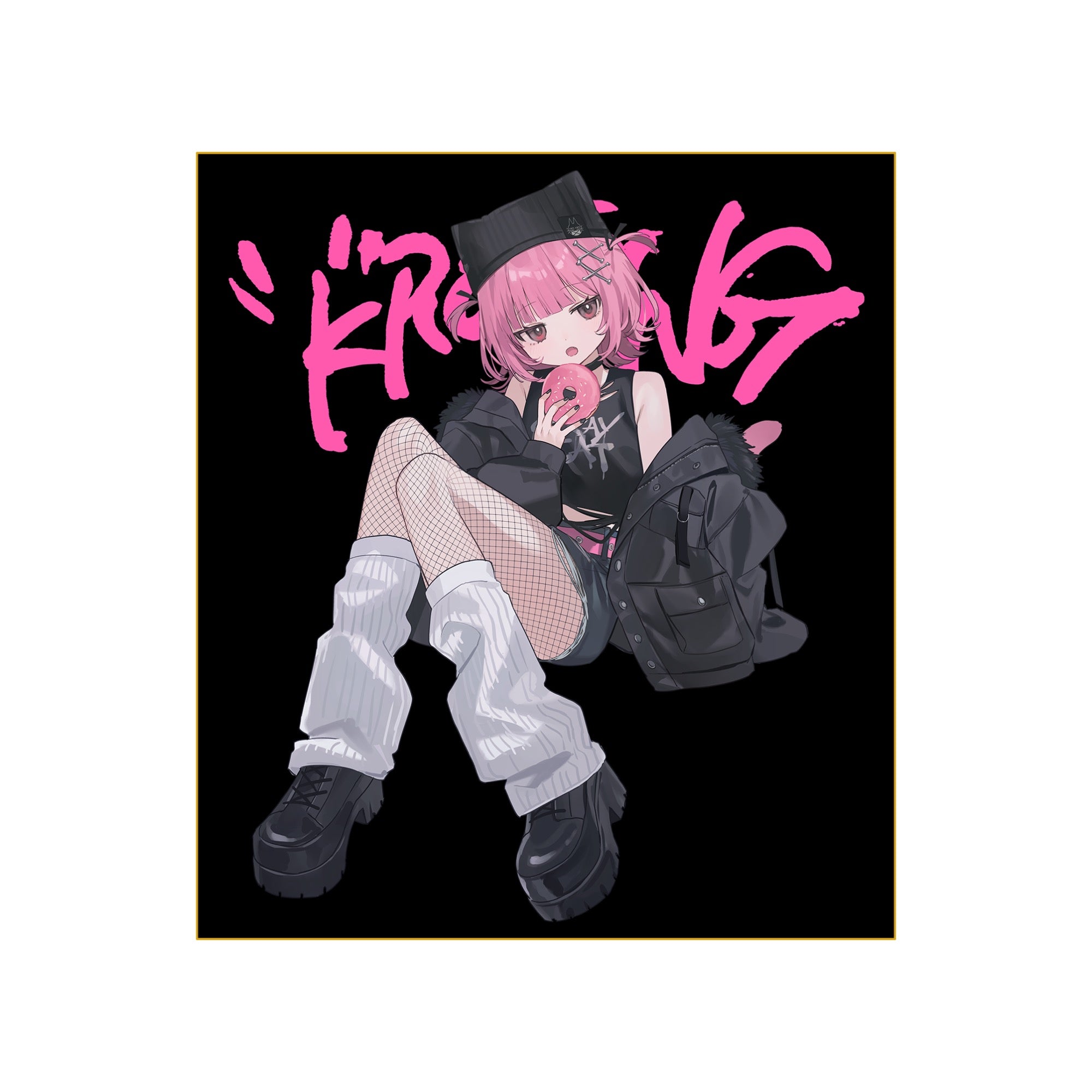 しゅがお個展「“K”ROSSING」サイン会 参加用直筆サインクリア色紙(16