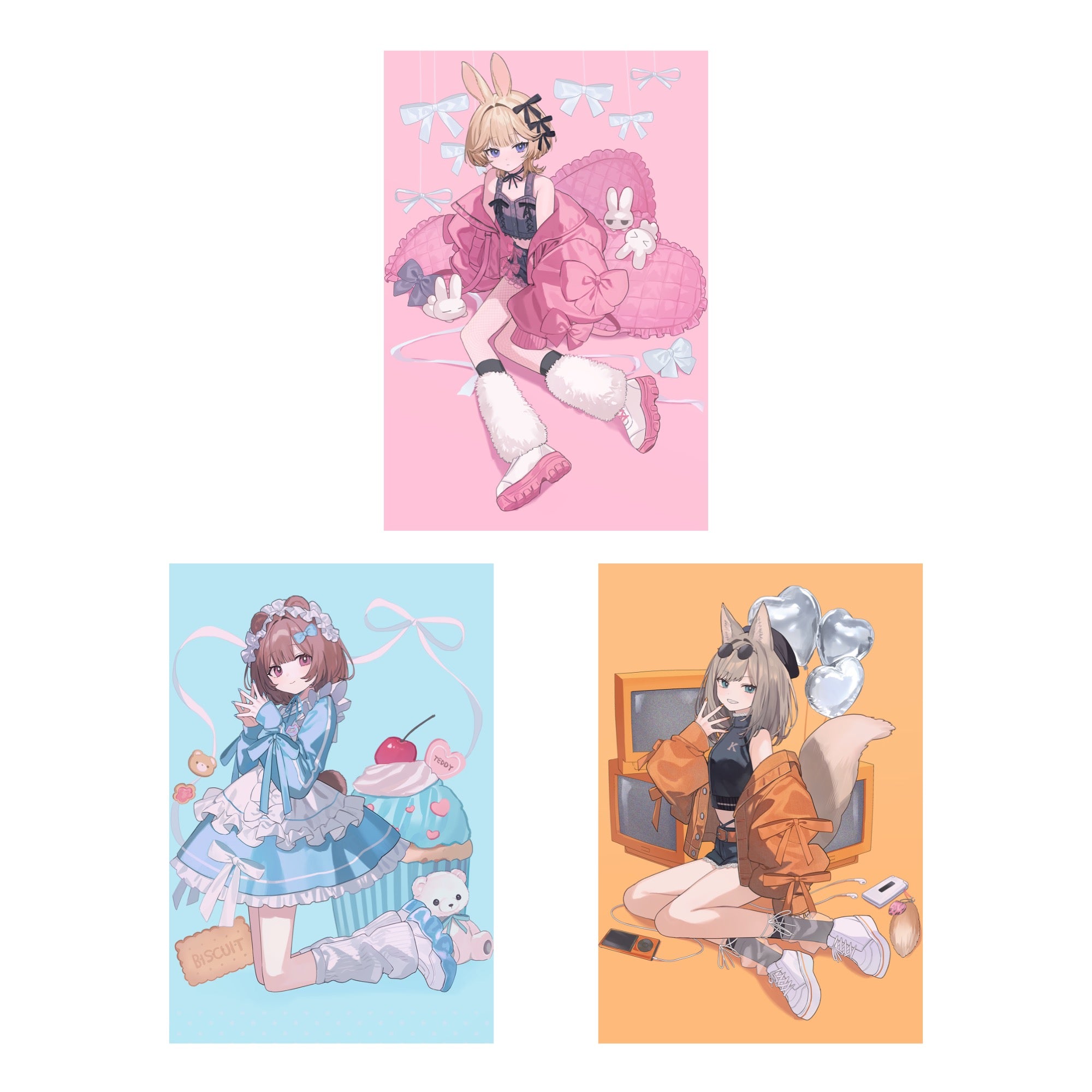 しゅがお個展「“K”ROSSING」ポストカードセットA(3枚1セット) – EM STOCK