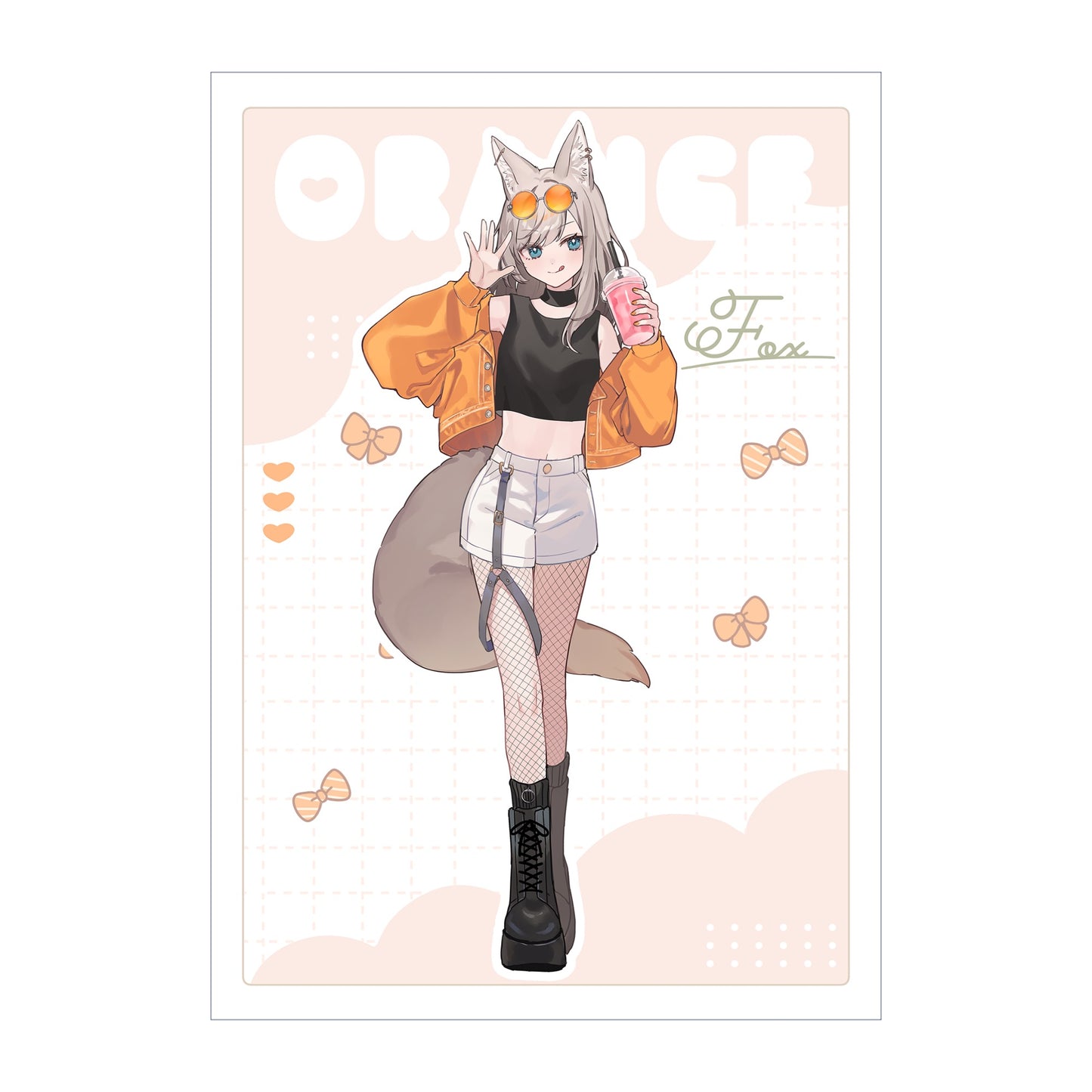 しゅがお個展「“K”ROSSING」B3マットコーティングポスターC