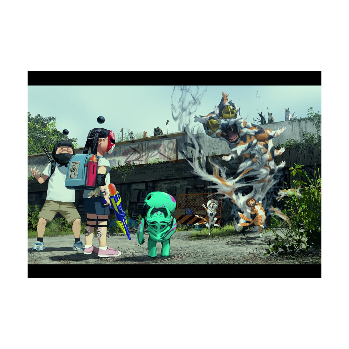 EmST 友野るい個展『戯画☆桃太郎奇譚』マットコーティングポスターJ