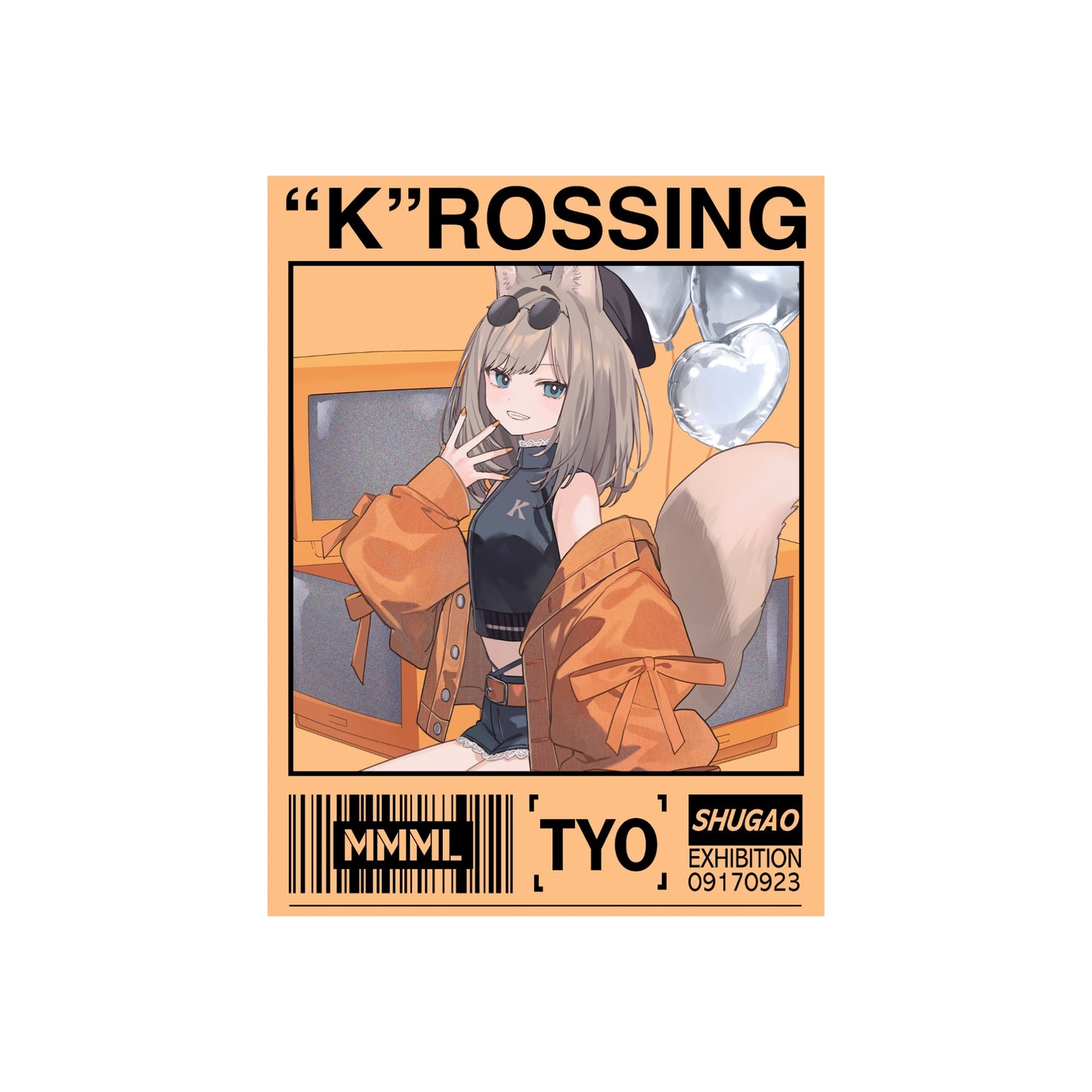 しゅがお個展「“K”ROSSING」スクエアBIGステッカーC