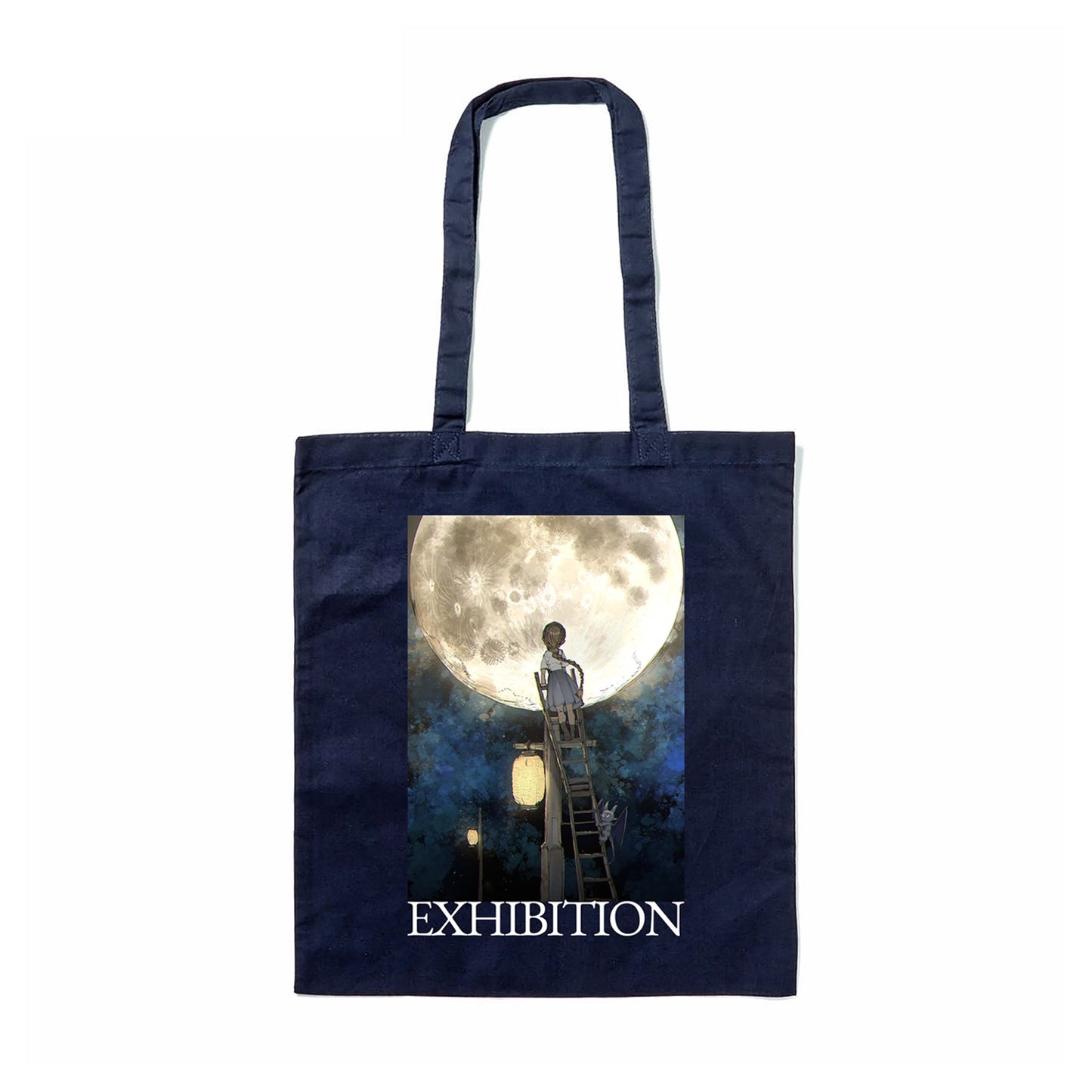 出水ぽすか個展『Reflection』 NAVY TOTE