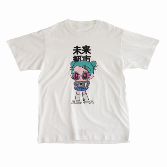 NEW JAPONICA 半袖Tシャツ「ﾓﾆョﾁﾀﾎﾟﾐﾁ #1」ﾎﾜｲﾄ XLｻｲｽﾞ