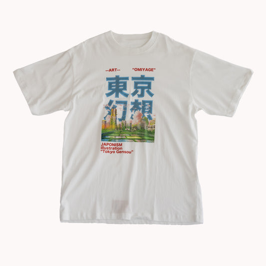 NEW JAPONICA 半袖Tシャツ「東京幻想#1」ﾎﾜｲﾄ XLｻｲｽﾞ