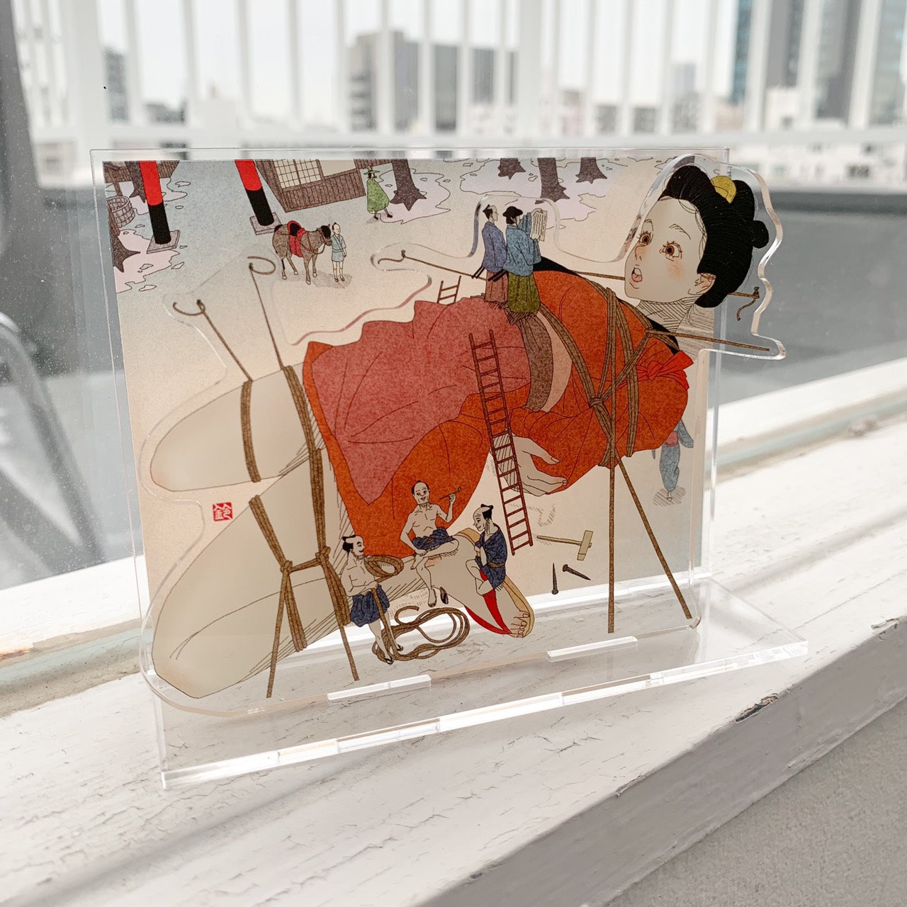 EmST 鈴木セイゴ個展『日ノ本美人寄』大判アクリルジオラマ