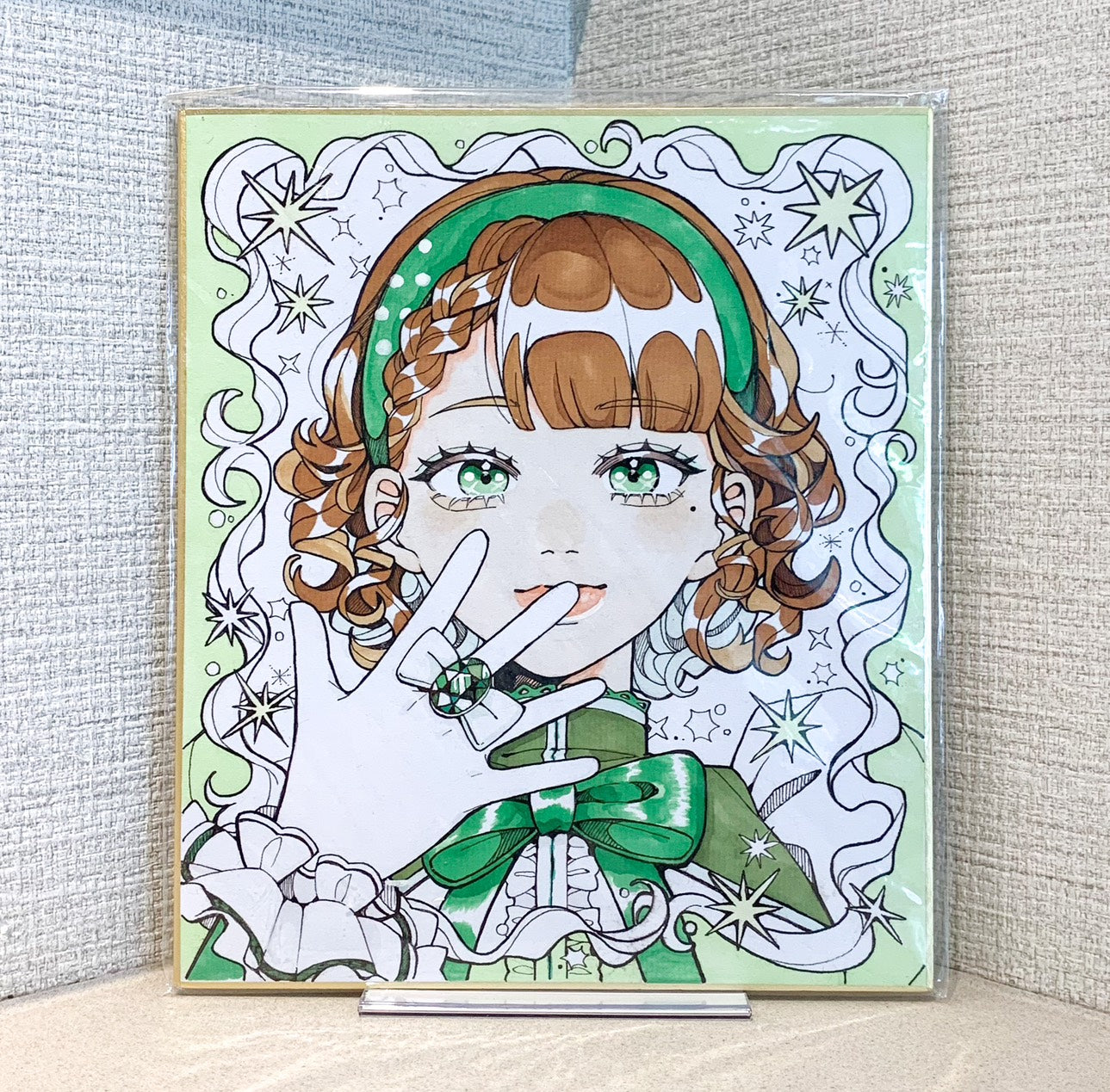 PONKO個展【一点限定】直筆イラスト色紙C