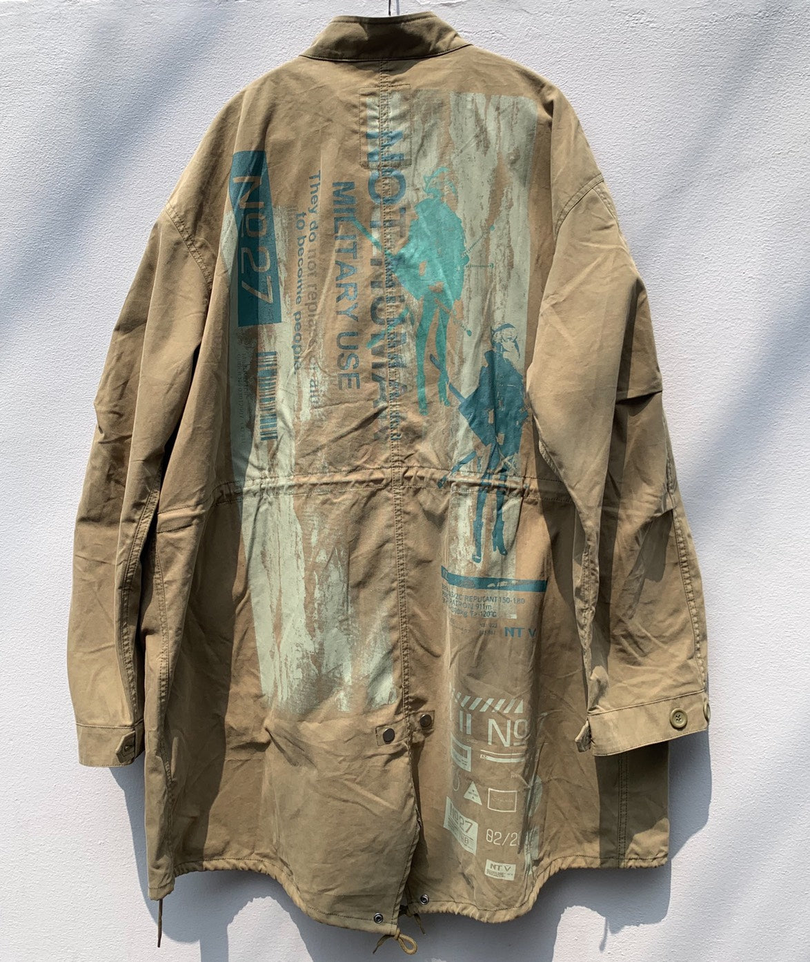 neco個展『黎明』シルクプリント ミリタリーコート color pattern A