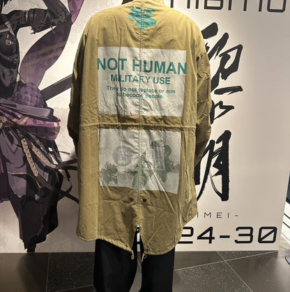 neco個展『黎明』シルクプリント ミリタリーコート color pattern A