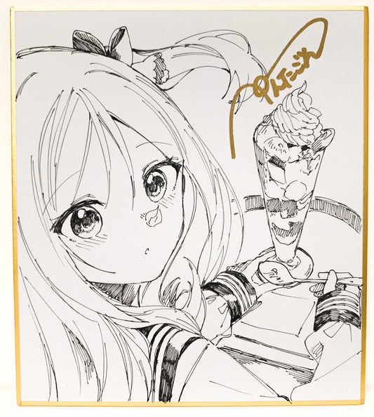 【抽選販売】ぺんたごん個展1点限定直筆イラストミニ色紙 F