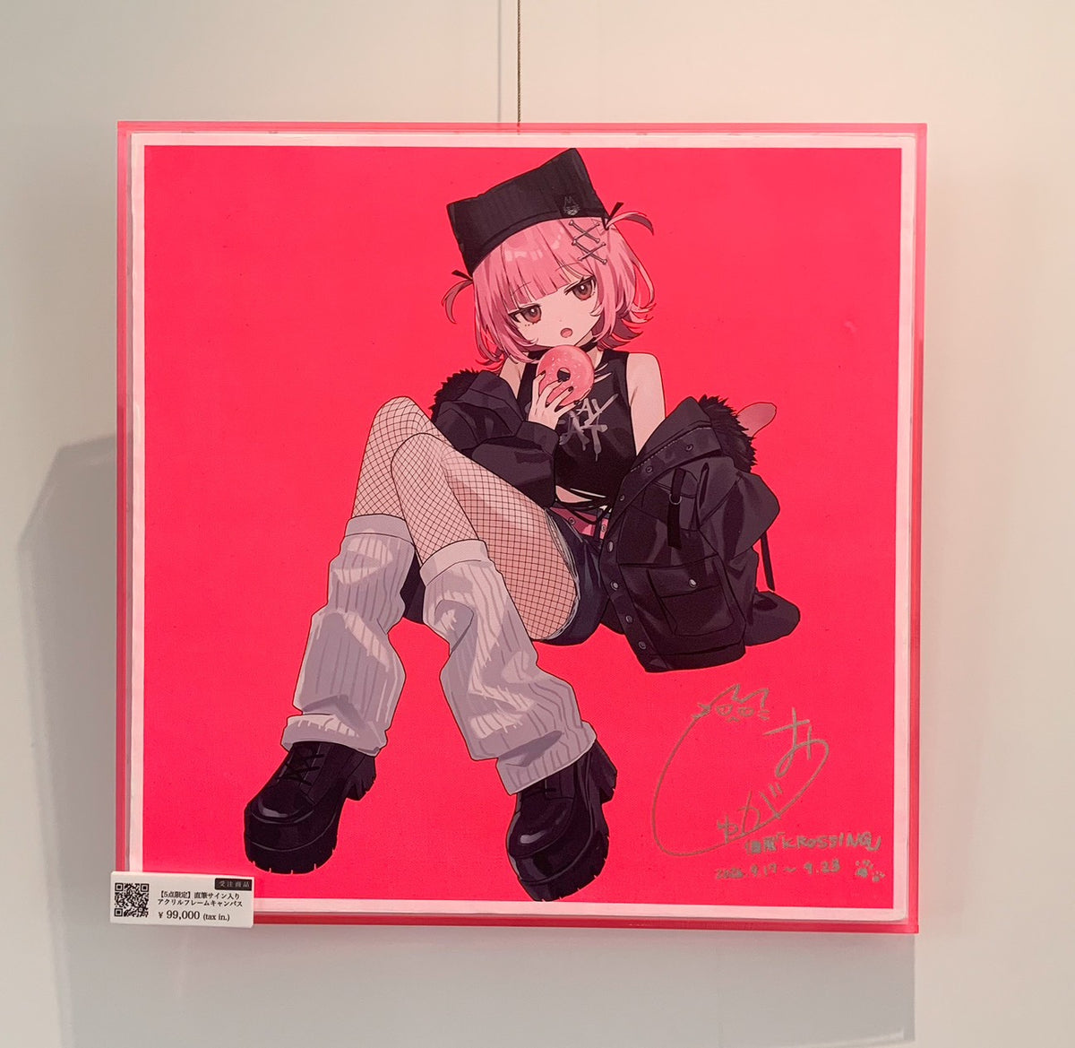 しゅがお個展「“K”ROSSING」【5点限定】直筆サイン入りアクリルフレームキャンバス