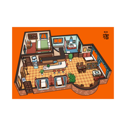 EmST TAO個展『TAOの空想ホテル』マットコーテングポスター B3サイズO