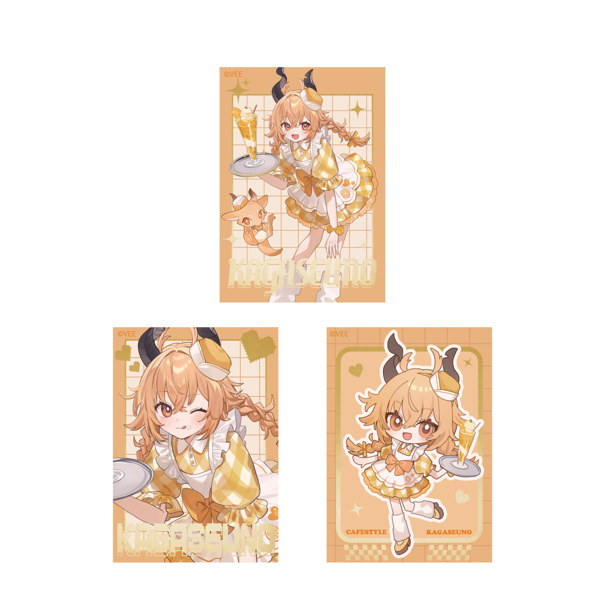 しゅがお個展「“K”ROSSING」カガセ・ウノ 箔押しカードセット