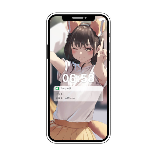 EmST jonsun個展「あと二日」 スマホ型アクリルボードE ミサキ