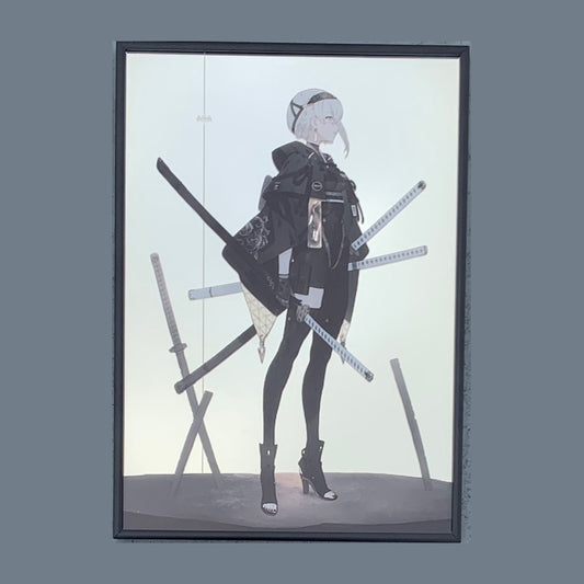 neco個展『黎明』A3鏡面加工アート