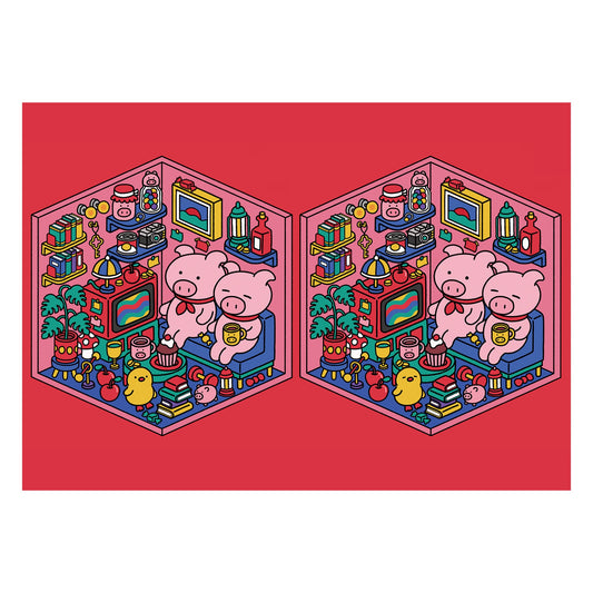 shimizu『ちがいさがしのへや』個展B3マットコーティングポスターC