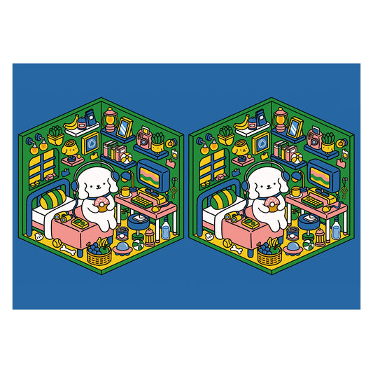shimizu『ちがいさがしのへや』個展B3マットコーティングポスターE