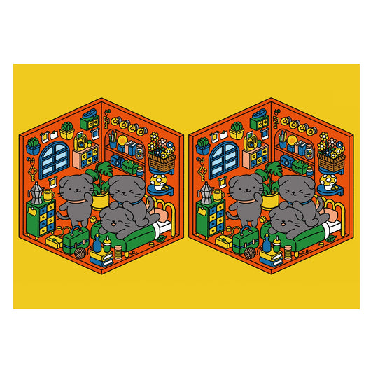 shimizu『ちがいさがしのへや』個展B3マットコーティングポスターG