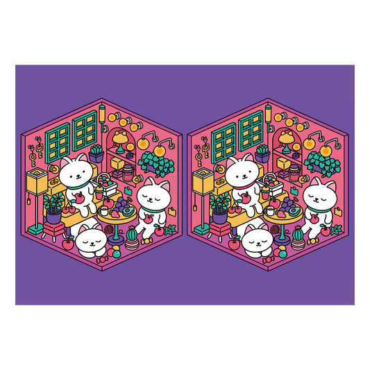 shimizu『ちがいさがしのへや』個展B3マットコーティングポスターD