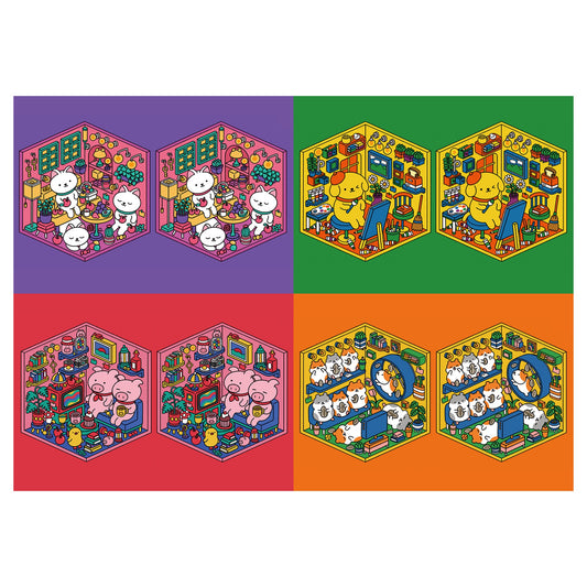 shimizu『ちがいさがしのへや』個展B1マットコーティングポスター