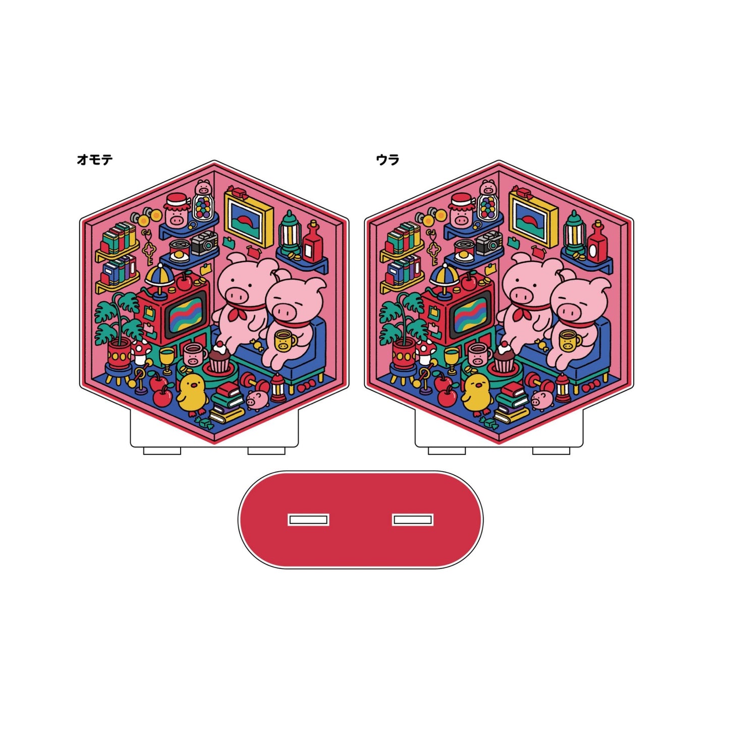shimizu『ちがいさがしのへや』個展リバーシブルアクリルスタンドB