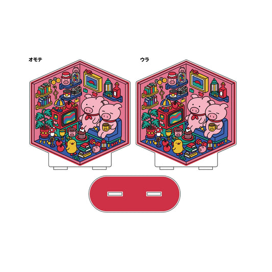 shimizu『ちがいさがしのへや』個展リバーシブルアクリルスタンドB