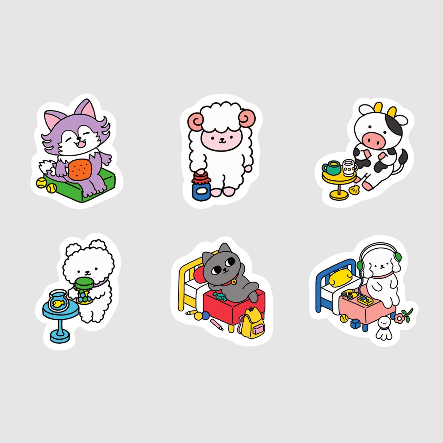 shimizu『ちがいさがしのへや』個展ステッカーセットA