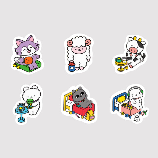 shimizu『ちがいさがしのへや』個展ステッカーセットA