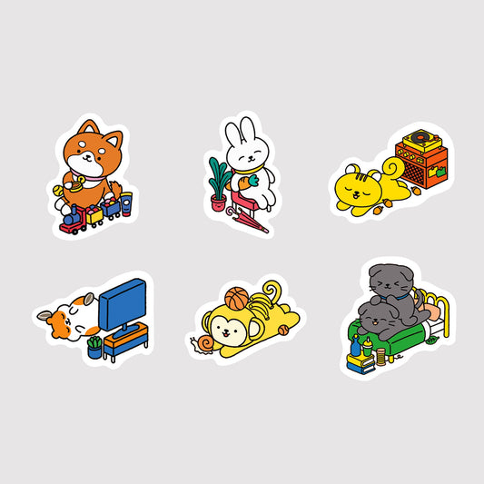 shimizu『ちがいさがしのへや』個展ステッカーセットC