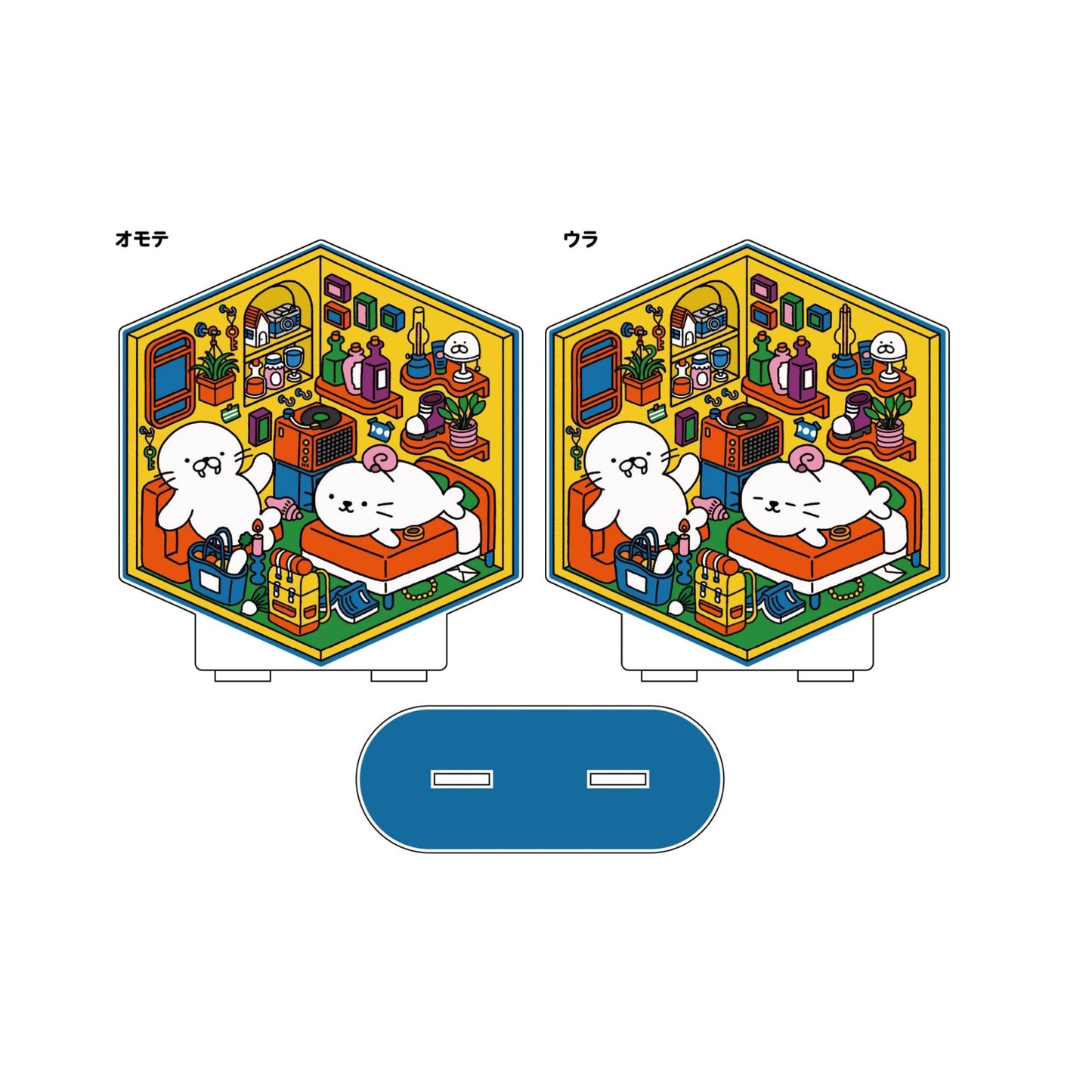 shimizu『ちがいさがしのへや』個展リバーシブルアクリルスタンドF