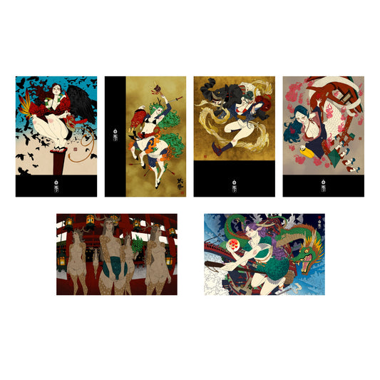 鈴木セイゴ個展『伝翔』ポストカードセット(6枚1セット)
