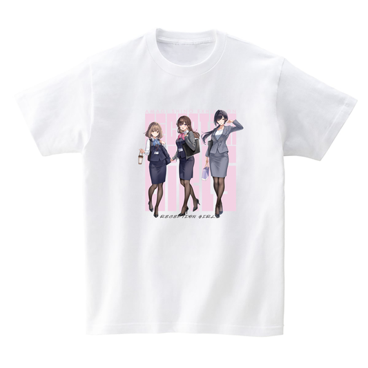 天城しの個展『受付ちゃんの外出』オーバーサイズTシャツ